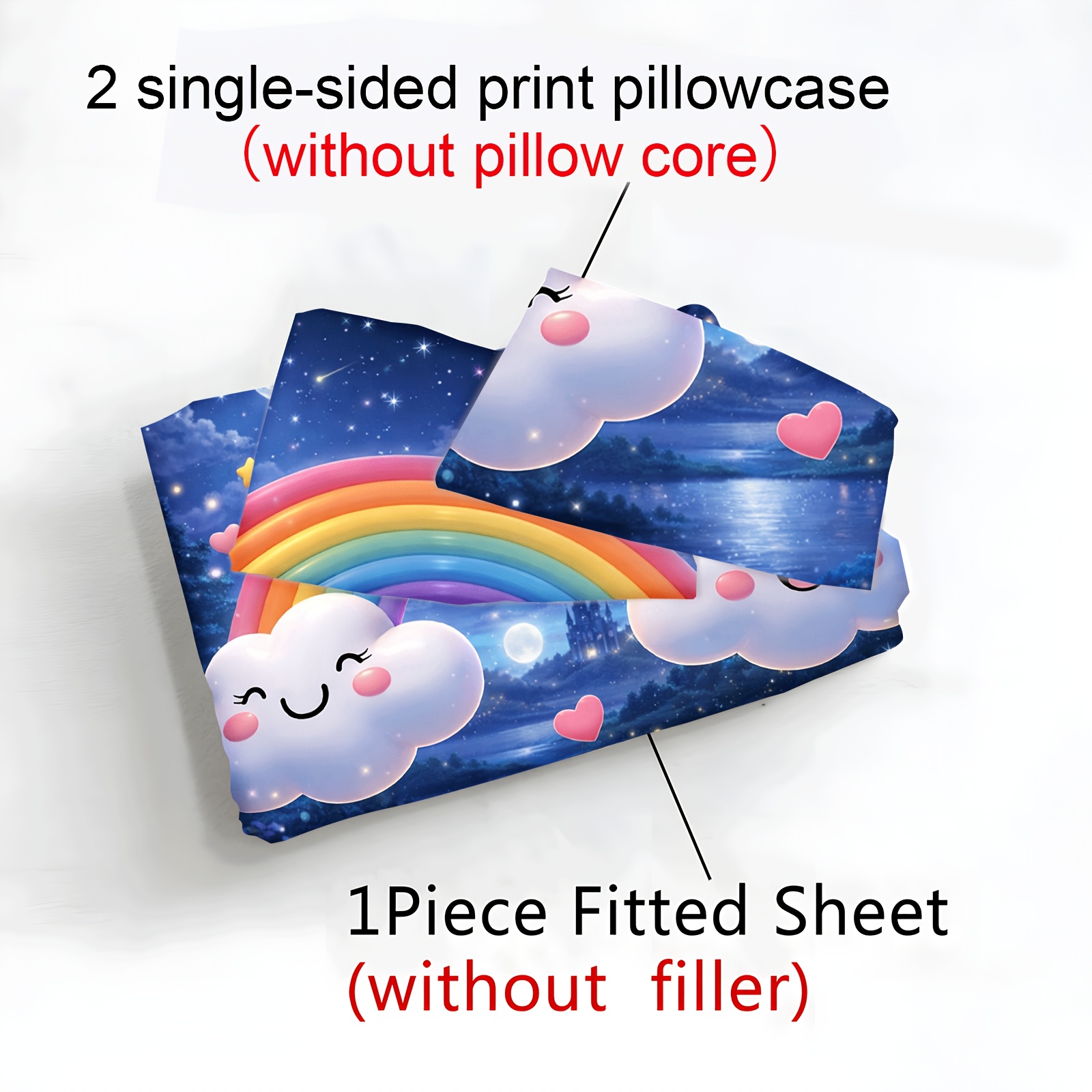 Set Sprei Motif Awan Pelangi,  - Baby Nursery Bedding ulasan dan harga