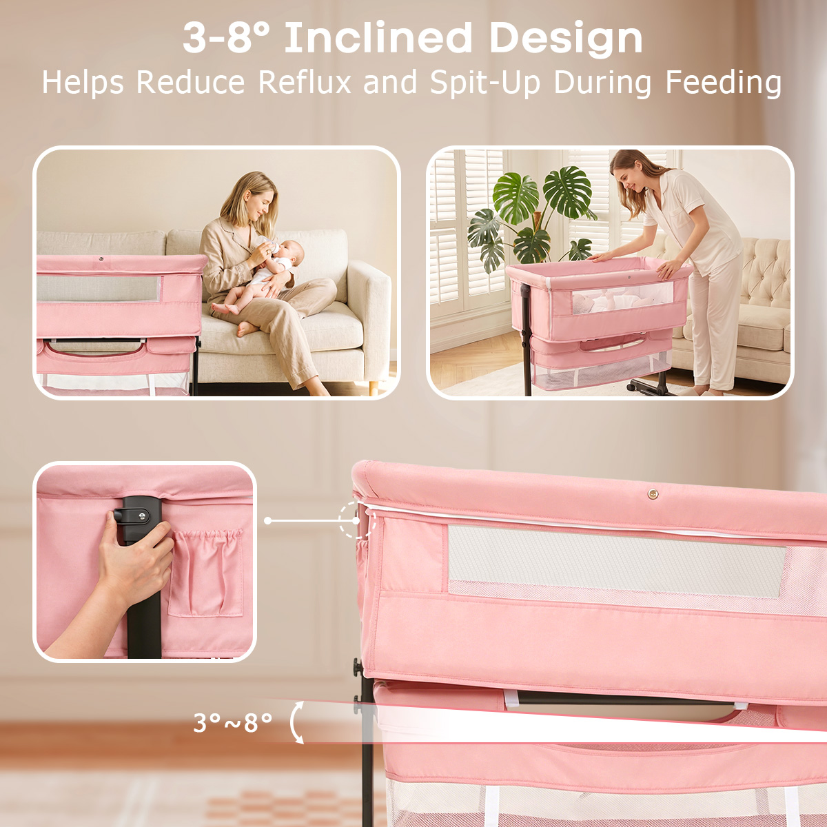 Tempat Tidur Bayi Kmaier denga - Bassinet Bedside Sleeper ulasan dan harga