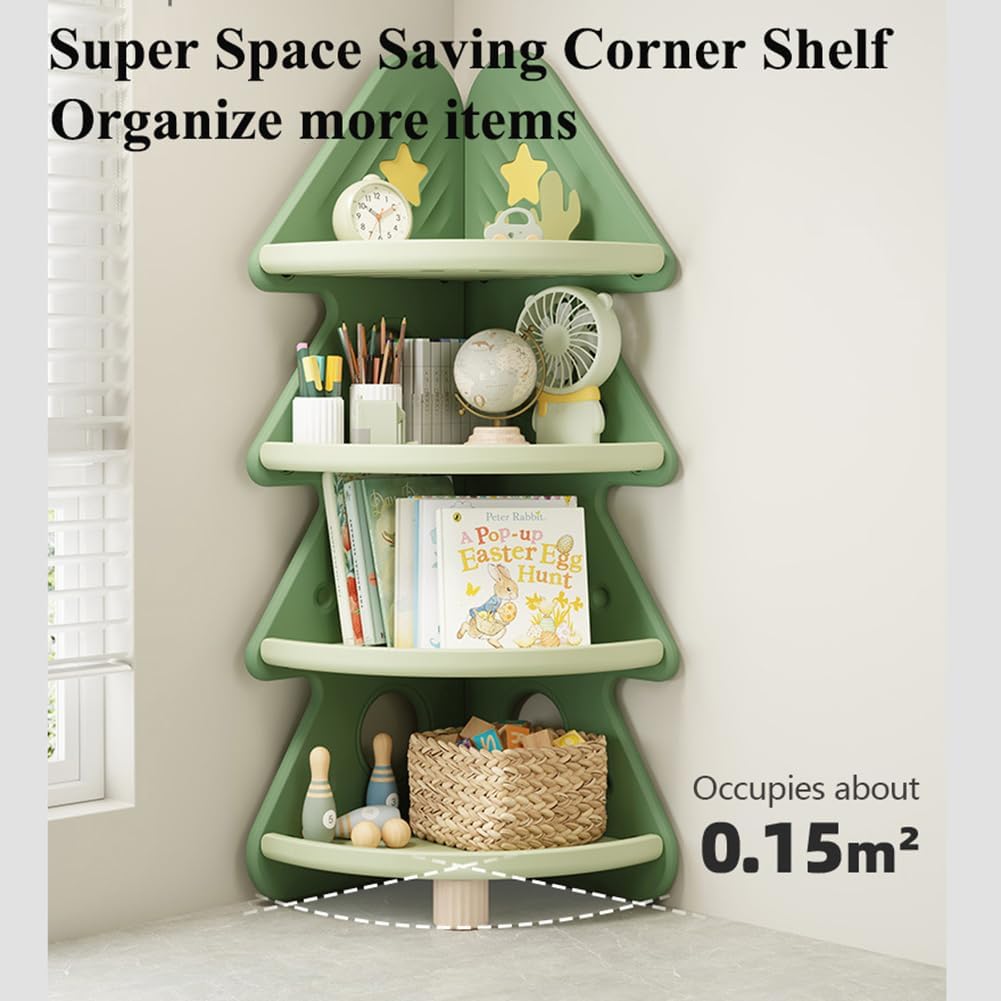 Rak Buku Sudut 4 Tingkat, Orga - Baby Nursery Bookcase ulasan dan harga
