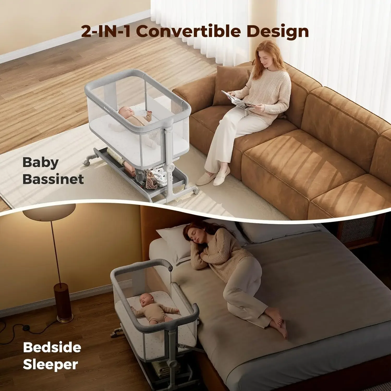 Tempat Tidur Bayi Portabel, Ka - Bassinet Bedside Sleeper ulasan dan harga