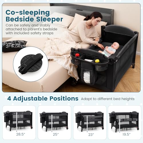 Tempat Tidur Bayi 5-in-1 denga - Bassinet Bedside Sleeper ulasan dan harga