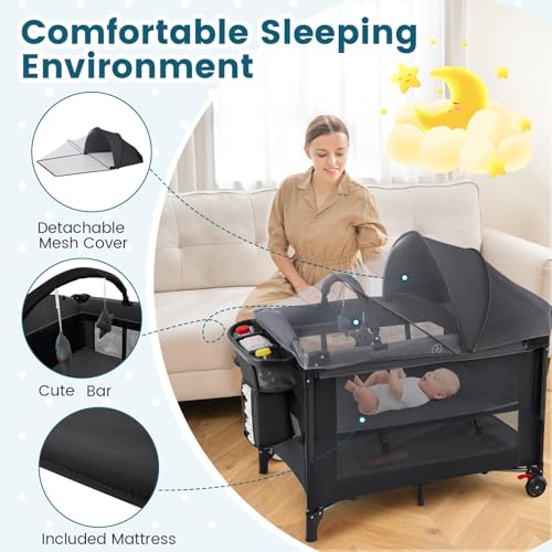 Tempat Tidur Bayi 5-in-1 denga - Bassinet Bedside Sleeper ulasan dan harga