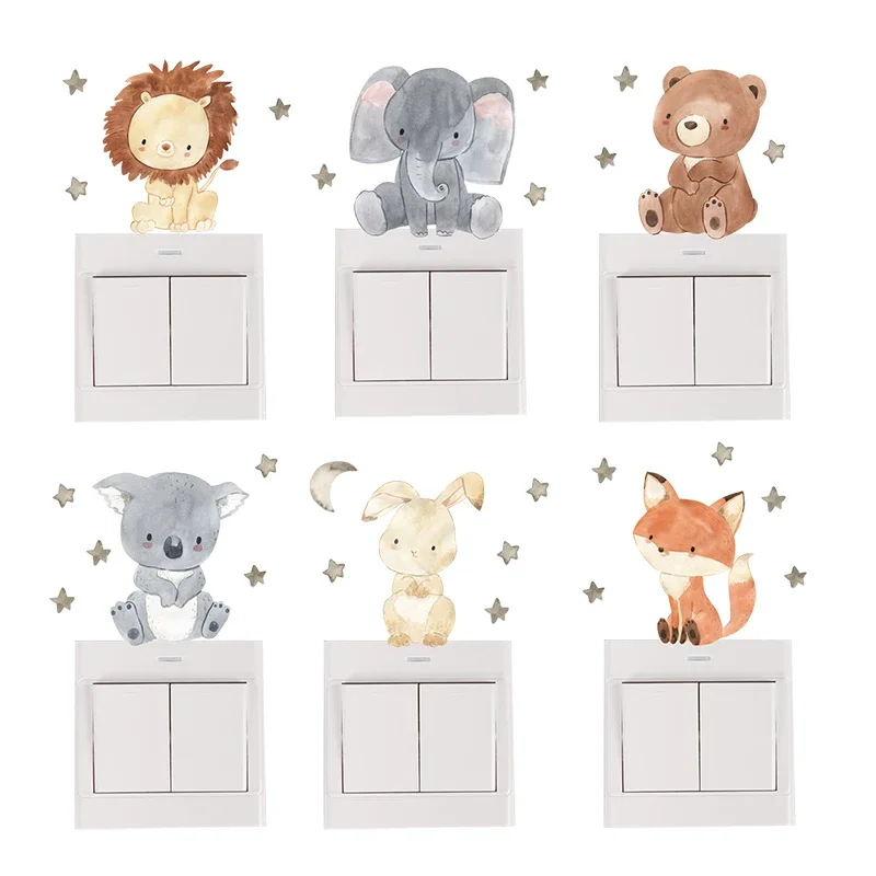 1/2/4/6Set Stiker Dinding Hewa - Baby Nursery Stickers ulasan dan harga