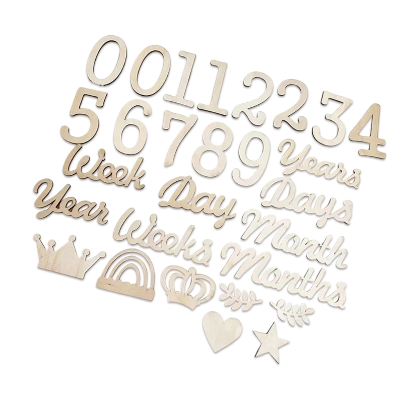 Nomor dan Kata Tonggak Kayu Al - Baby Nursery Keepsake ulasan dan harga